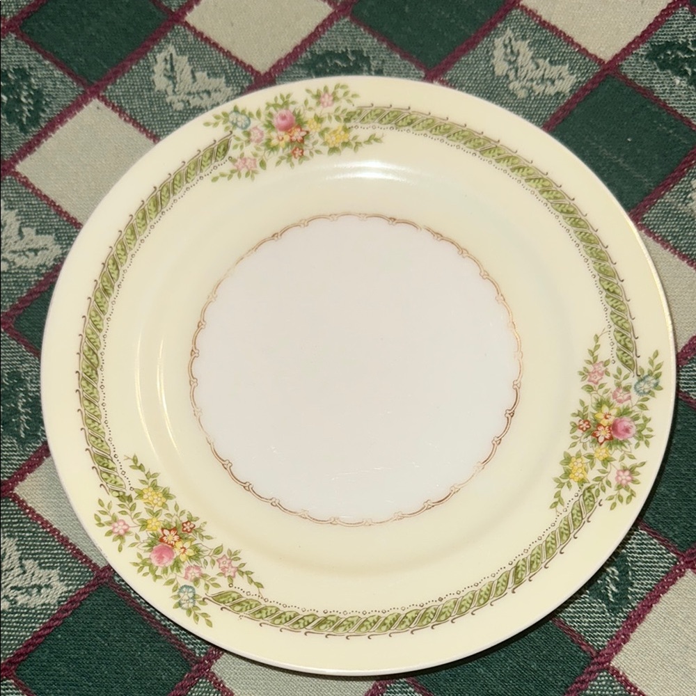 Meito China Floral Bread Plate